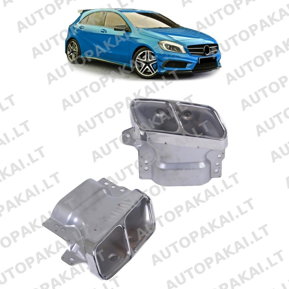 Exhaust Tail Pipes Chrome suitable for MERCEDES A-Class W176 CLA W117 GLA X156