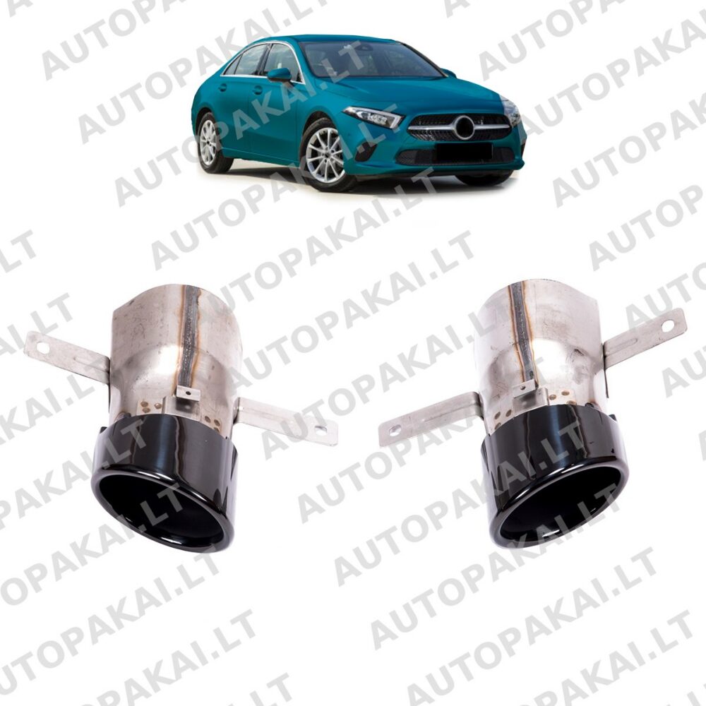 Exhaust Tips Black fit for MERCEDES W177 V177 C118 GLA H247 GLB X247 Single