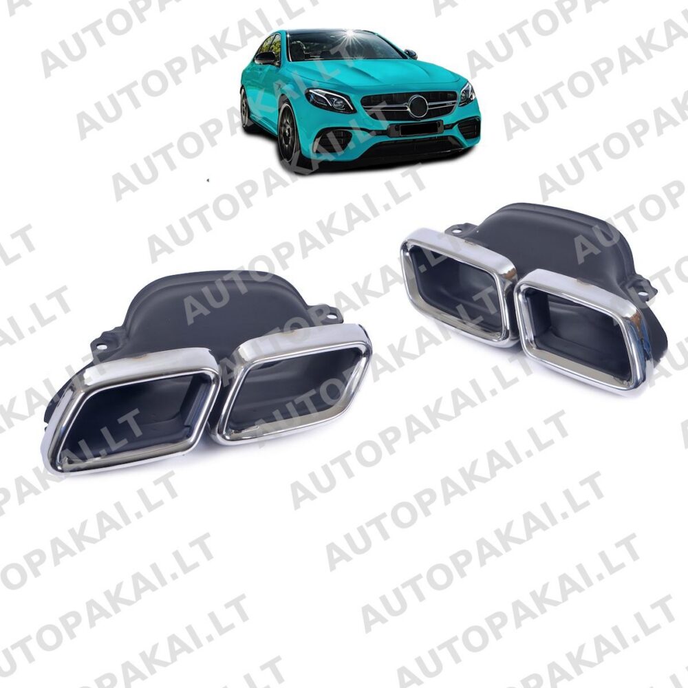 Chromuoti išmetimo vamzdžiai MERCEDES (W213,S213)(X253,C253) PreFacelift 16-20 modeliams