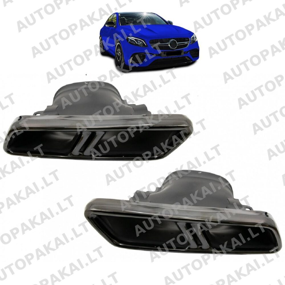 Exhaust Tail Pipes Black for MERCEDES (W213,S213) (X253,C253) PreFacelift 16-20