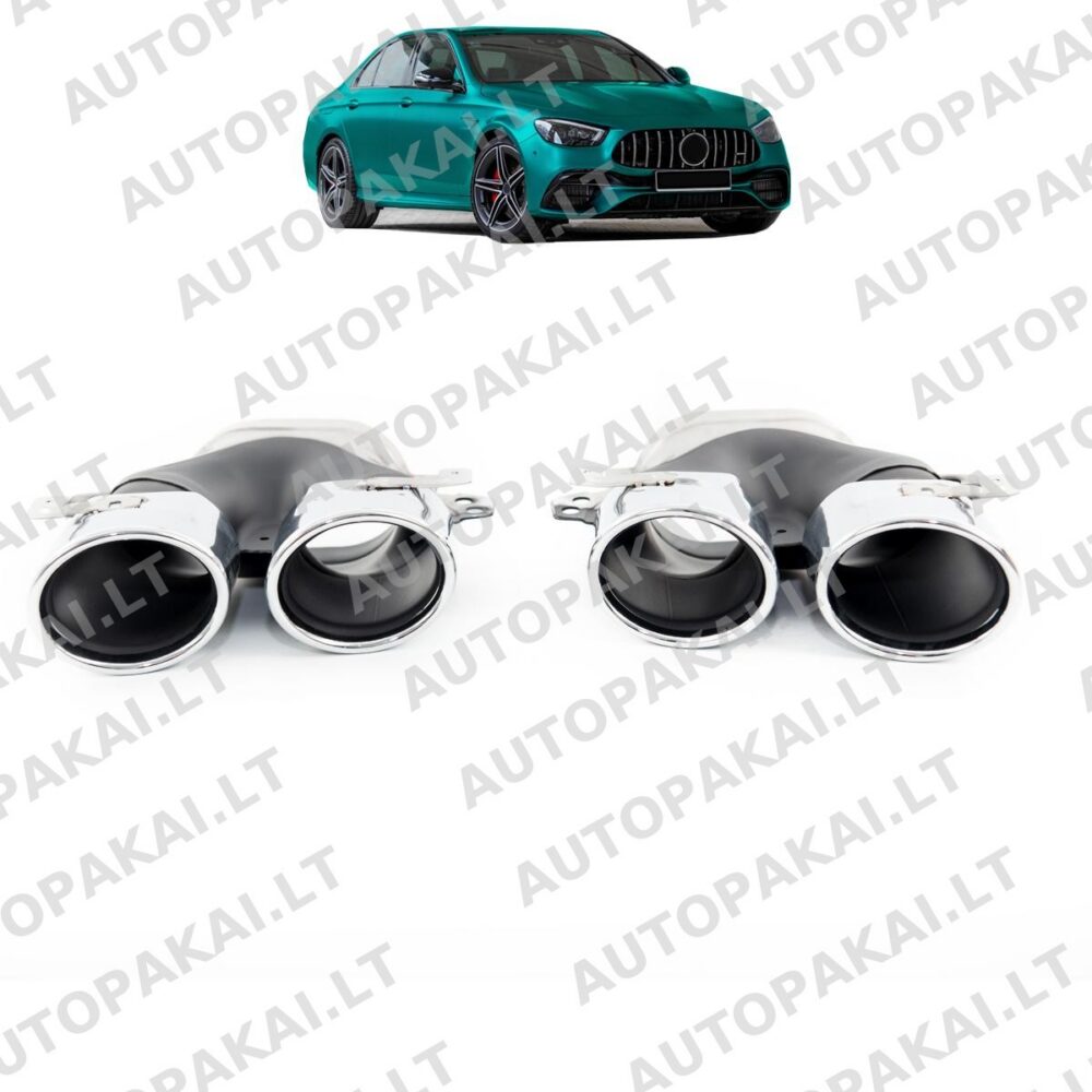 Chromuoti išmetimo vamzdžiai, tinkantys MERCEDES E klasės W213 sedanui ir universalui 2023 m.