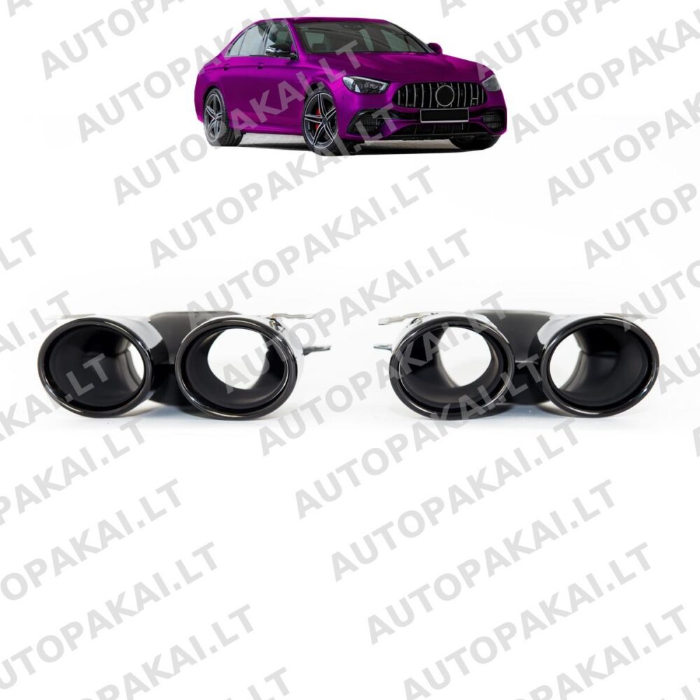 Exhaust Tail Pipes Black suitable for MERCEDES E-Class W213 Sedan Estate 20-23