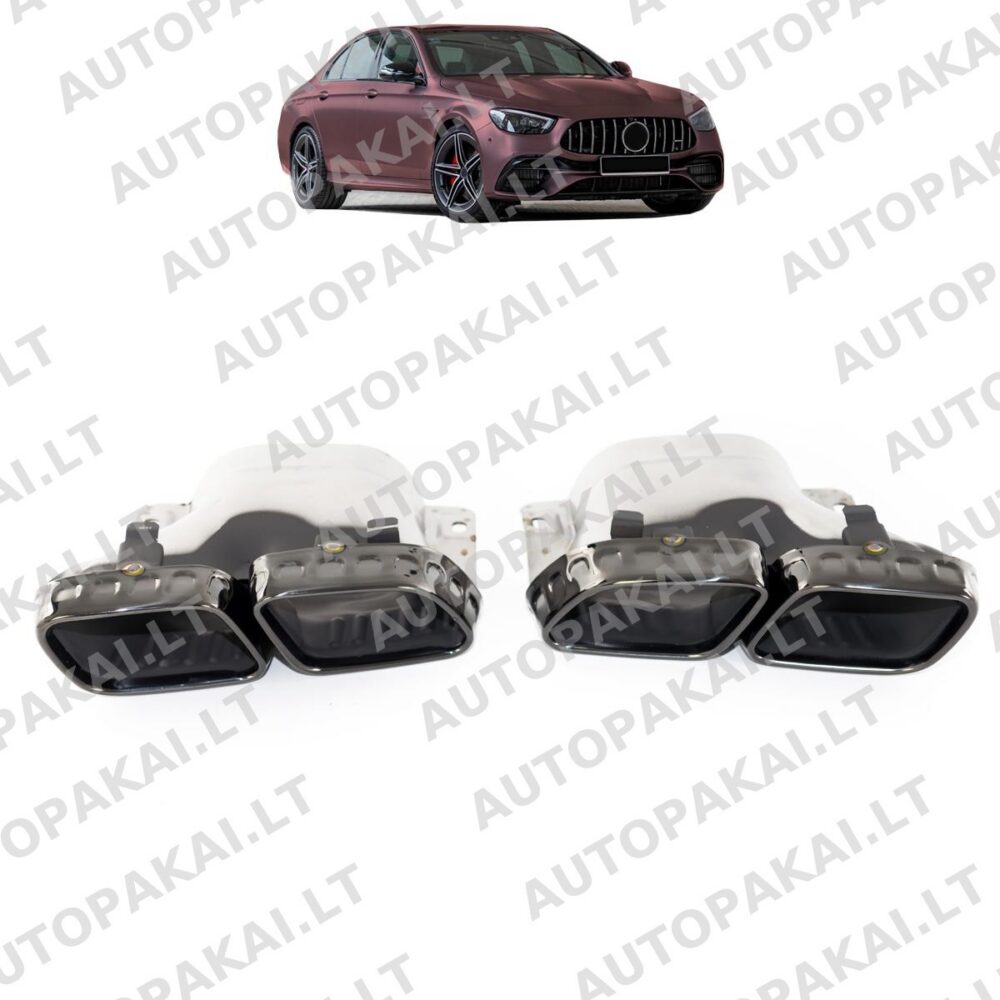 Exhaust Tail Pipes Black suitable for MERCEDES E-Class W213 Sedan Estate 20-23