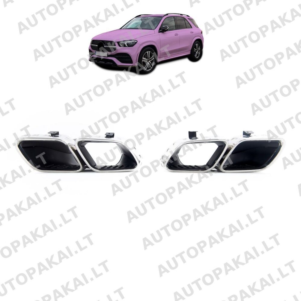 Exhaust Tail Pipes Chrome suitable for MERCEDES GLE W167 SUV C167 Coupe 18-On