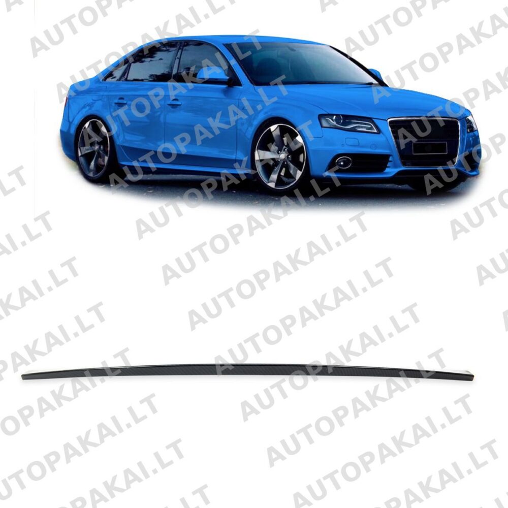 Rear Trunk Spoiler Carbon Look for AUDI A4 B8 (8K) Saloon 2007-2015