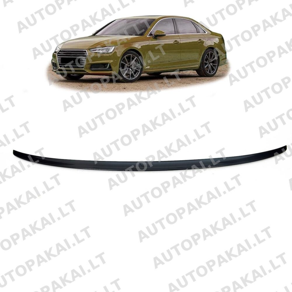 Rear Trunk Spoiler Gloss Black suitable for AUDI A4 B9 (8W) Sedan 2015->