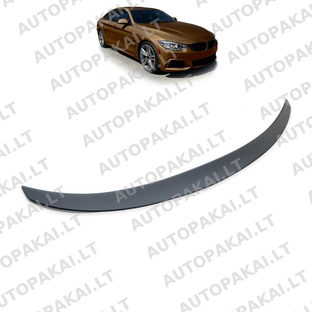 Rear Trunk Spoiler Matt Black suitable for BMW 4 (F36) Gran Coupe 2014->